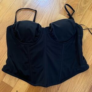 Garage Black Bustier Top